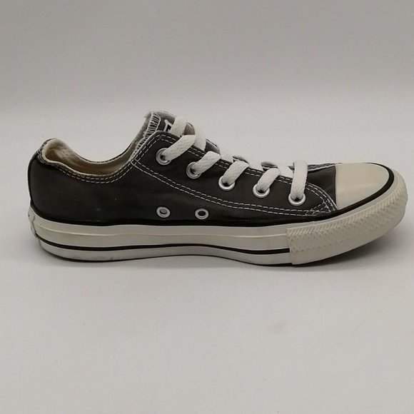 Converse Womens Sneaker Gray Lace Up Front Cap Toe Cushioned Flat Heel Sz 6 M - Picture 2 of 10